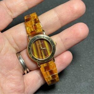 Pierre Nichol Ladies Watch Stretch Band New Battery Working Tigers Eye Pattern
